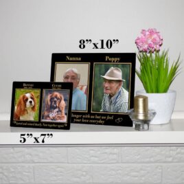 Two Photo Personalized Memorial Tribute. Use Indoor or Outdoor Home Garden
